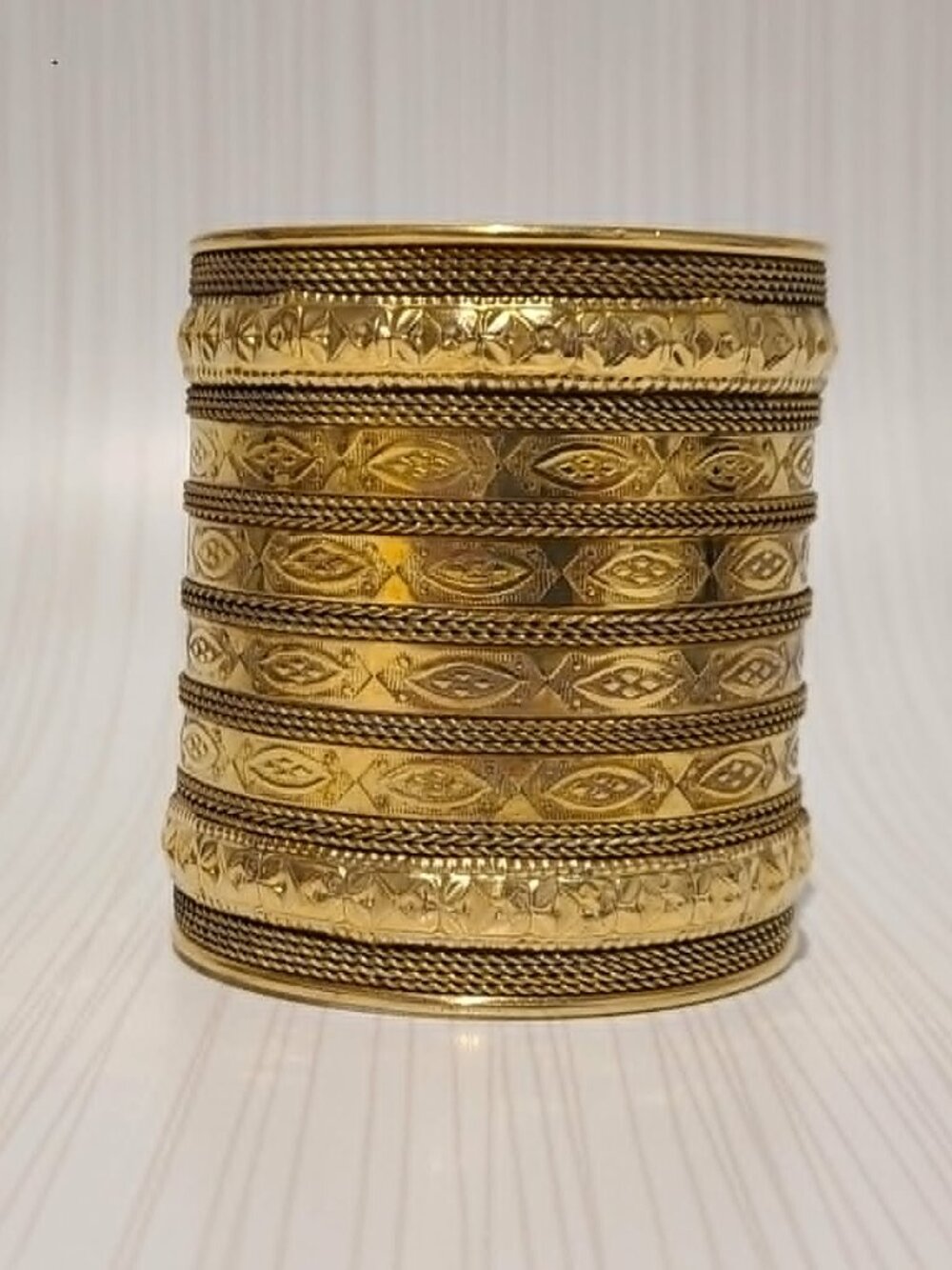 Genuine Gold Colour Indian Cuff Bracelet